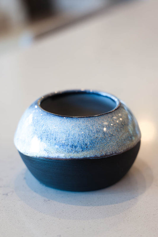 Pot #89 of 162 - Black Stoneware Pot (Seconds)