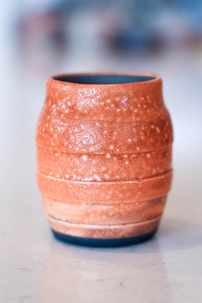 Pot #97 of 162 - Orange Peel Raku-Fired Pot