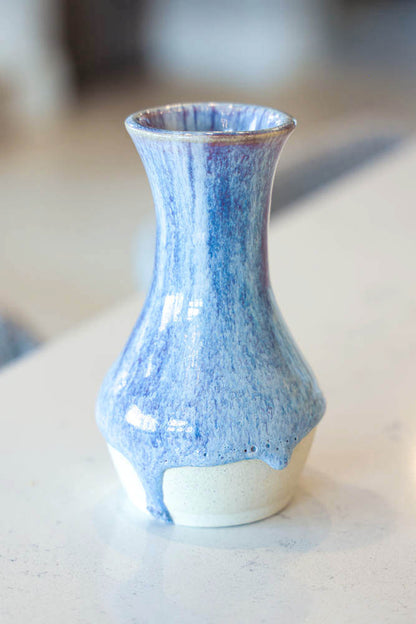 Pot #101 of 162 - Drippy Stoneware Bud Vase