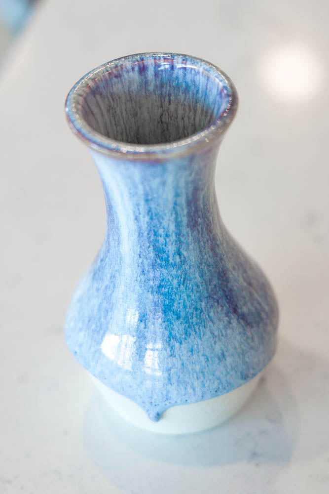 Pot #101 of 162 - Drippy Stoneware Bud Vase