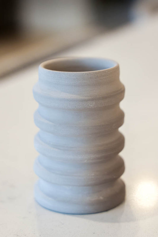 Pot #153 of 162 - Gray Stoneware Unglazed (Naked) Vase