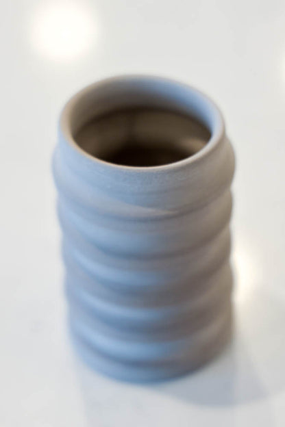 Pot #153 of 162 - Gray Stoneware Unglazed (Naked) Vase