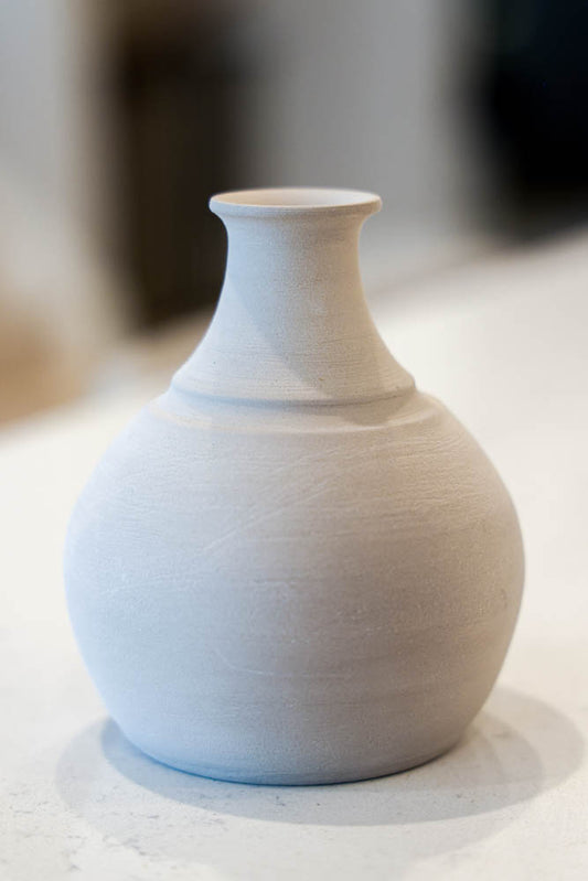 Pot #155 of 162 -Gray Stoneware Unglazed (Naked) Pot