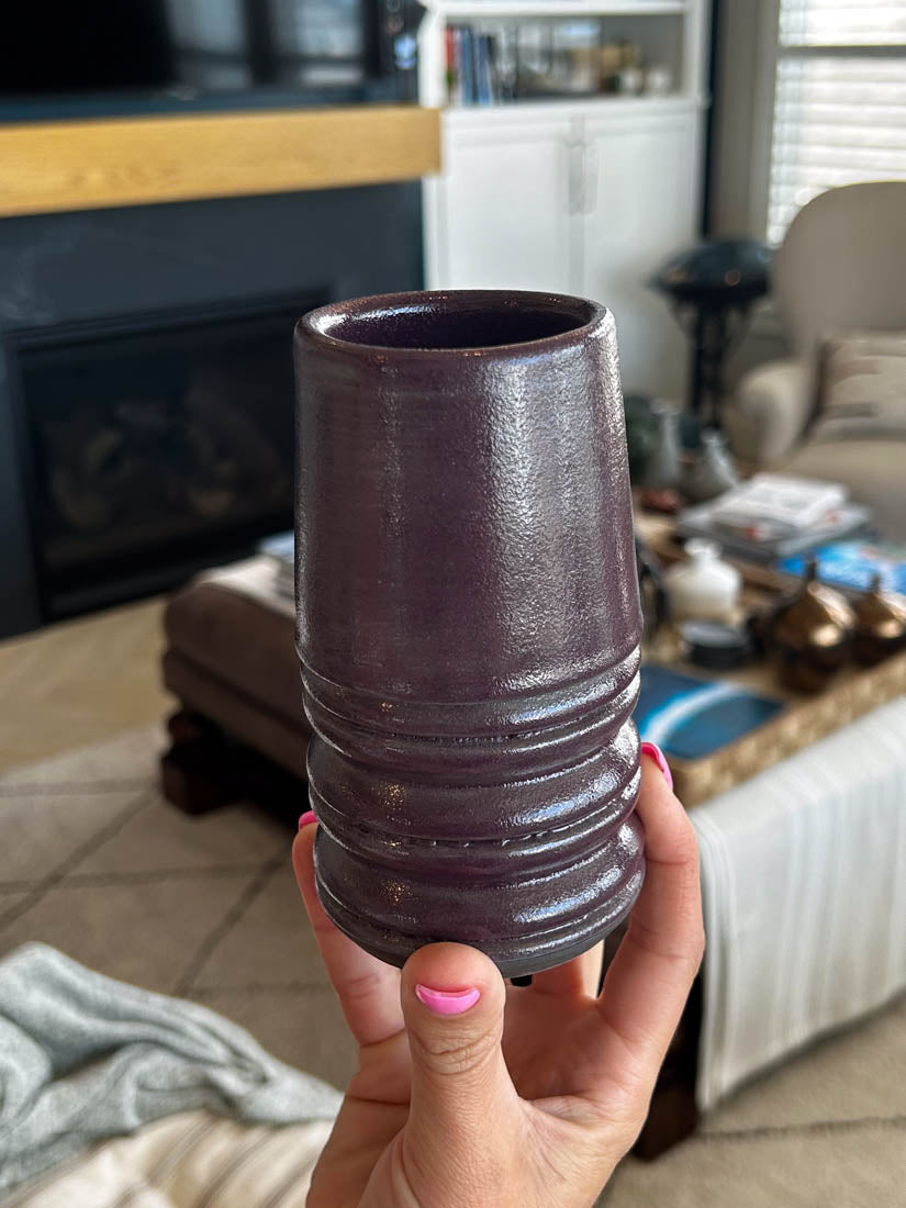 Pot #6 of 162 - Black Stoneware Pot/Vase