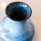 Medium Large Decorative Stoneware Pot (Dark Chocolate, Creams, & Blues)