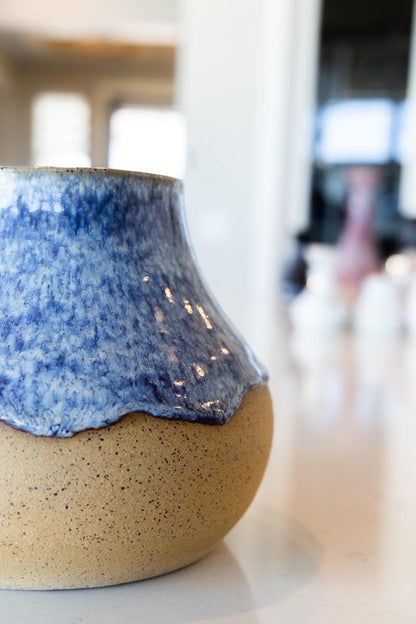 Large/XL Ocean Wave Speckled Stoneware Decorative Pot