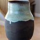Large Stoneware Decorative Pot (Dark Chocolate & Creamy Greens)