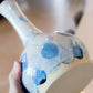 XL Decorative Stoneware Broad-Based Vase (Blues & Whites)