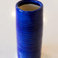 Medium-Large Textured Decorative Stoneware Flower Vase (Cobalt Blue)
