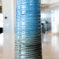 Large/XL Decorative Porcelain Textured Flower Vase (Sky Blue to Gray)