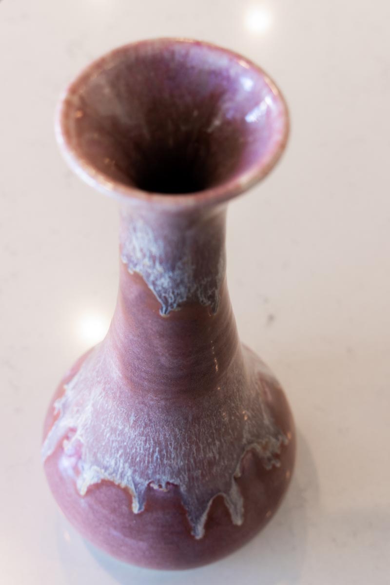 XXL Decorative Stoneware Pot (Rose, Plums, and Creams)