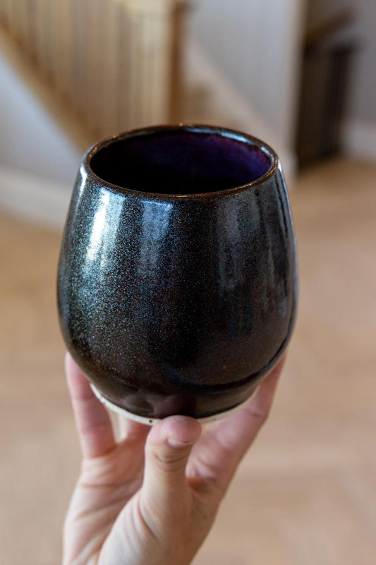 Medium Sparkly Stoneware Decorative Pot