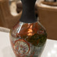 XL Raku Pottery Decorative Sunflower Pot (Coppers, Blacks, & Earthy Greens) Seconds