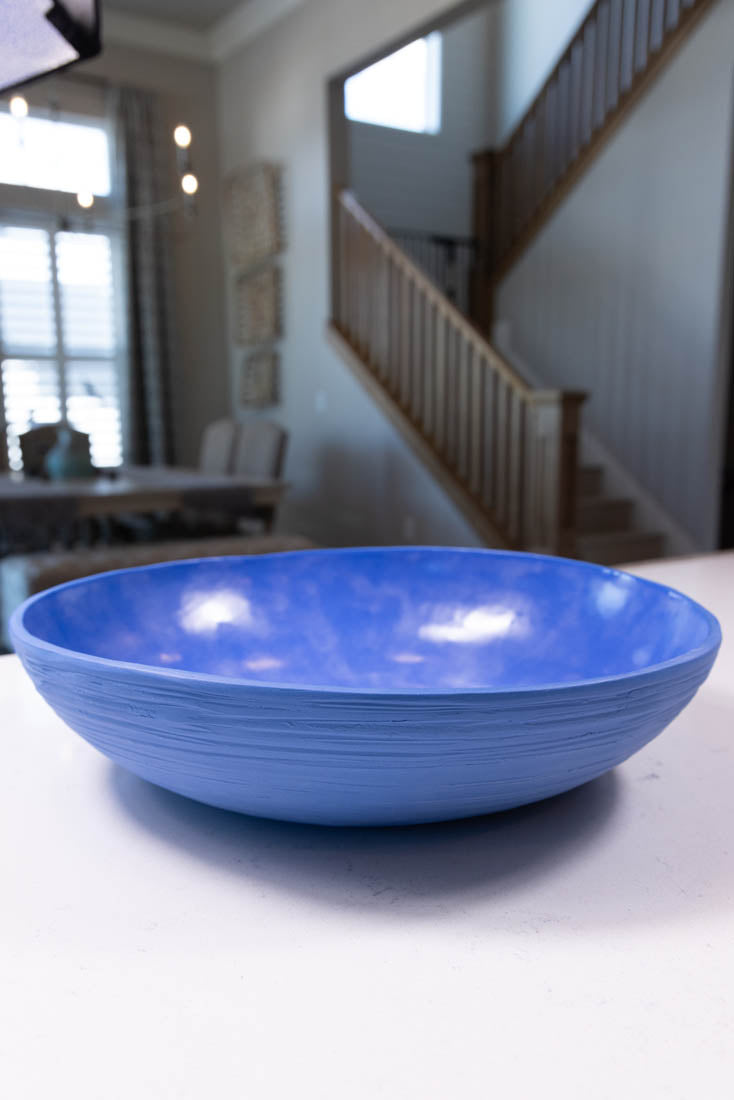 Bowl #17 XXL Upsala Blue Porcelain Textured Bowl (Big Bowl Series)