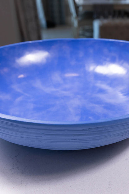 Bowl #17 XXL Upsala Blue Porcelain Textured Bowl (Big Bowl Series)