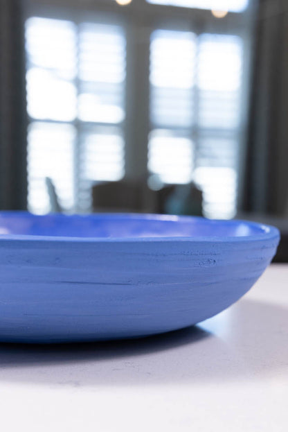 Bowl #16 Large Upsala Blue Porcelain Textured Bowl (Big Bowl Series)