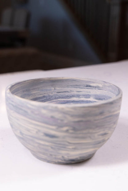 Bowl #29 Medium-Small Stoneware Neriage Marbled Decorative Bowl (Big Bowl Series)