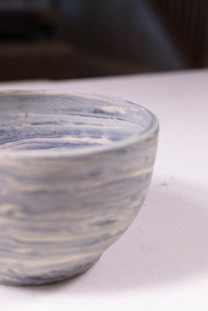 Bowl #29 Medium-Small Stoneware Neriage Marbled Decorative Bowl (Big Bowl Series)