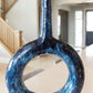 XXXL Babs #6 Decorative Hanging Donut Vase with Long Neck - Blacks, Creams, Mochas, & Deep Blues