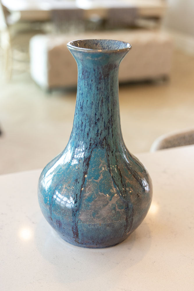 Large Tourmaline, Sage, & Iron Decorative Vase/Pot