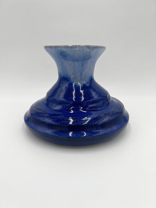 Honey Blue Abstract Shaped Vase