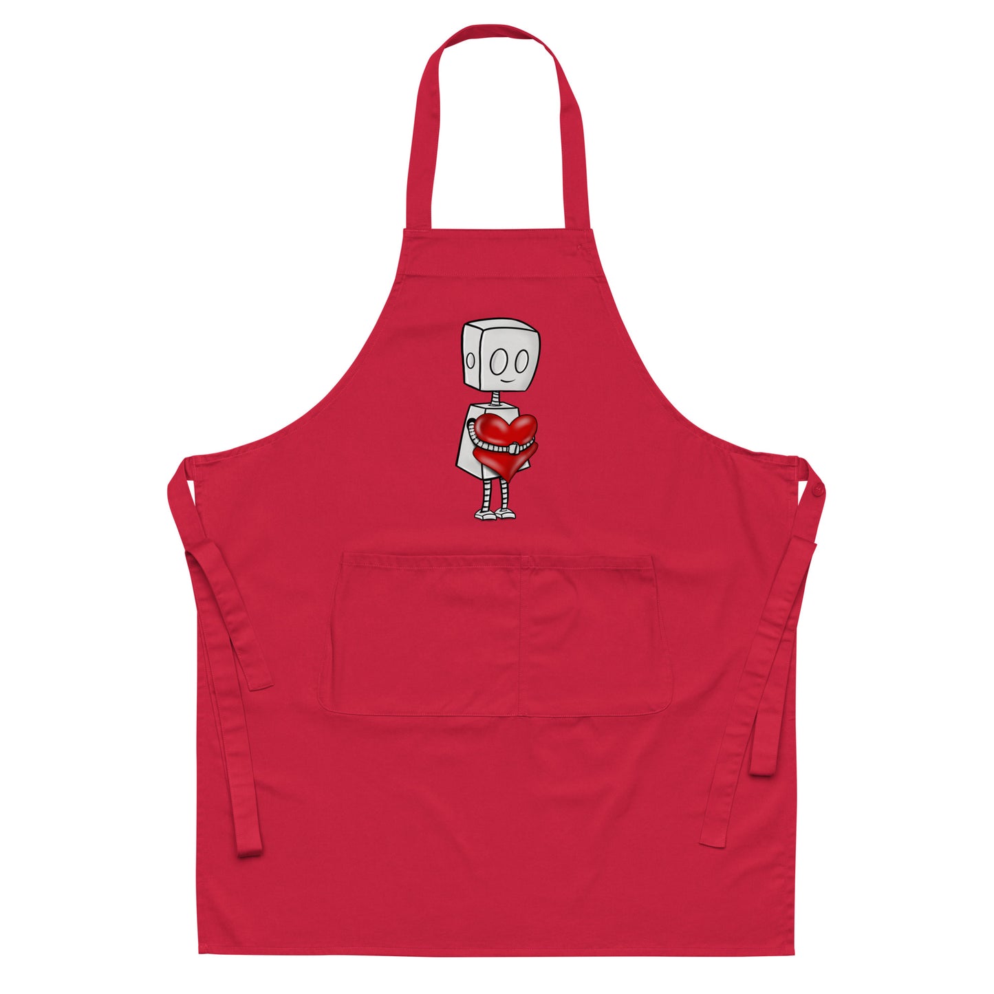 "Adorable Robot" Cooking & Pottery Apron (Tender Heart Version)