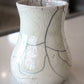 Large Decorative Raku Flower Vase: Pink Toned with Beautiful Raku Cracks