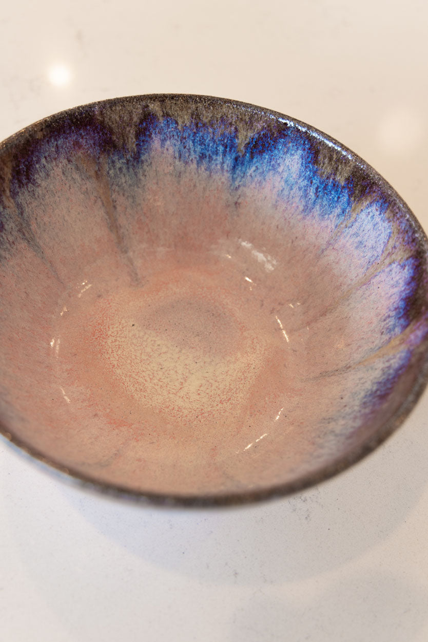 Large Decorative Bowl: Pinks, Browns, and Blues – Dan Pearce Pottery
