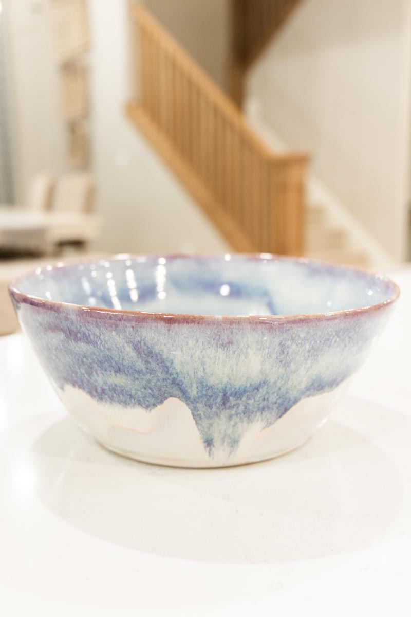 XL Serving Bowl - Creamy Whites and Orchid Purples (Premium)