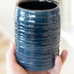 Medium/Large Textured Contemporary Vase (Midnight Blues & Blacks)
