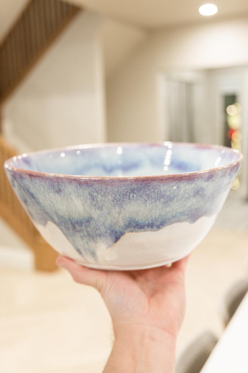 XL Serving Bowl - Creamy Whites and Orchid Purples (Premium)