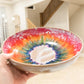XXL Serving Bowl - Vibrant Rainbow and Creamy Flair