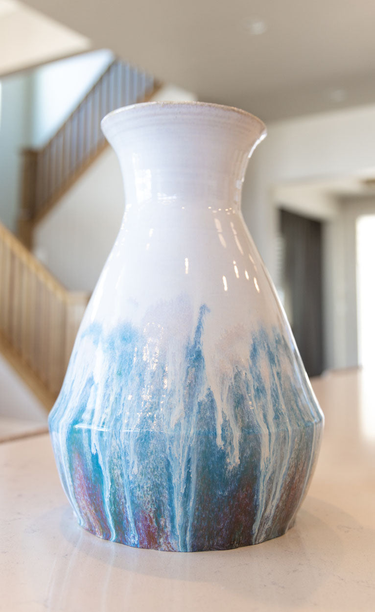 X-Large Decorative Pot/Vase: "Clouds to Earth"