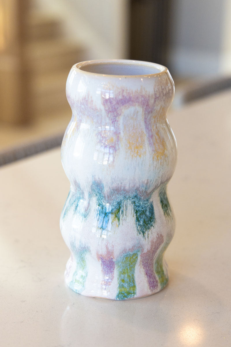 Contemporary Color Splash Bubble Vase