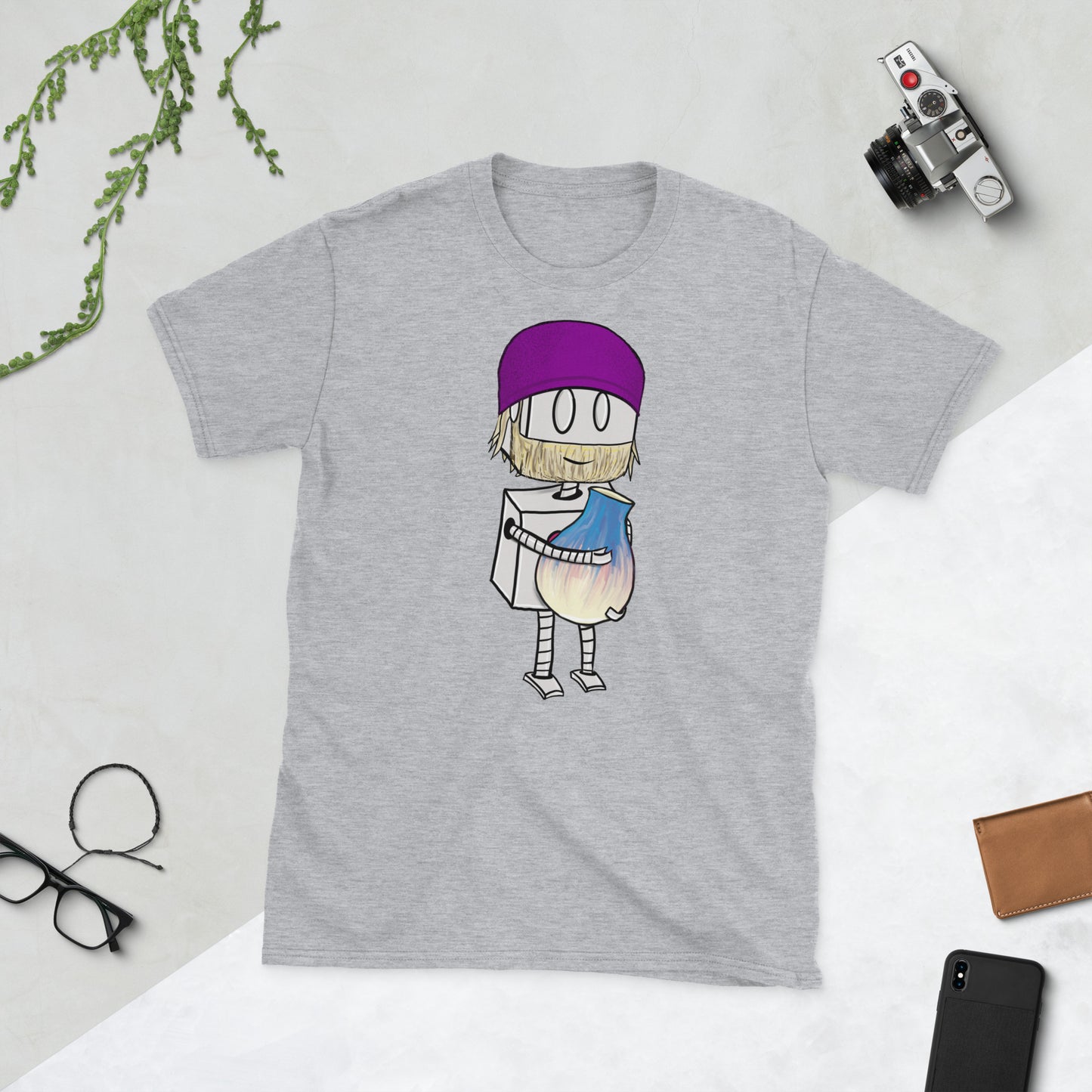 "Adorable Robot" Premium T-Shirt (Bearded Potter with Beanie Version) - Unisex