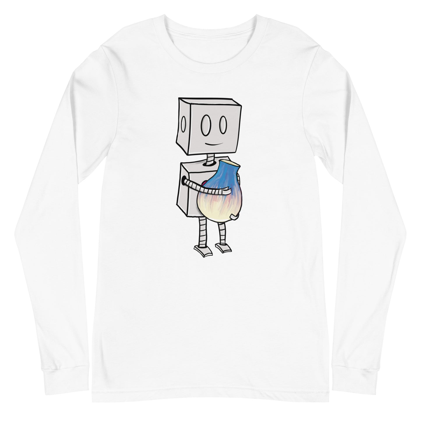 "Adorable Robot" Long-Sleeve Shirt (Robot & Pottery Version)