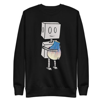 "Adorable Robot" Unisex Crewneck Sweatshirt (Robot & Pottery Version)