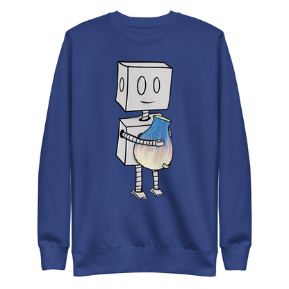 "Adorable Robot" Unisex Crewneck Sweatshirt (Robot & Pottery Version)