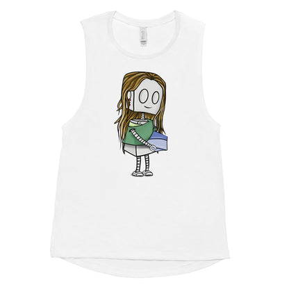 "Adorable Robot" Ladies Tank Top (Pottery Lover)